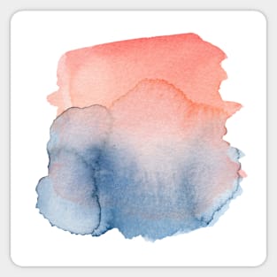 Rose Quart and Ocean Blue Watercolor Splotch Sticker